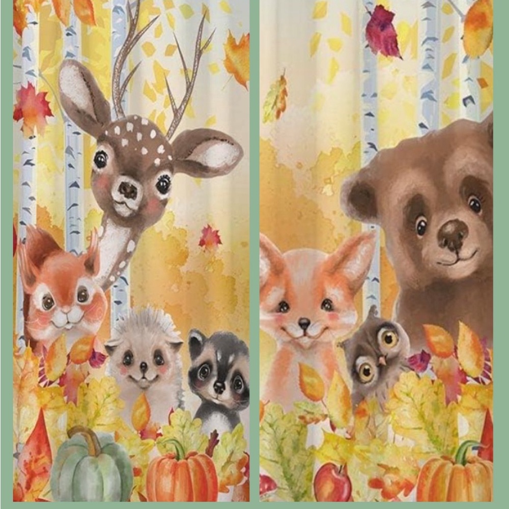 Fall Critter Curtains